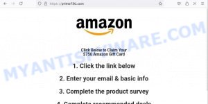 Prime750.com 750 Amazon Gift Card Scam
