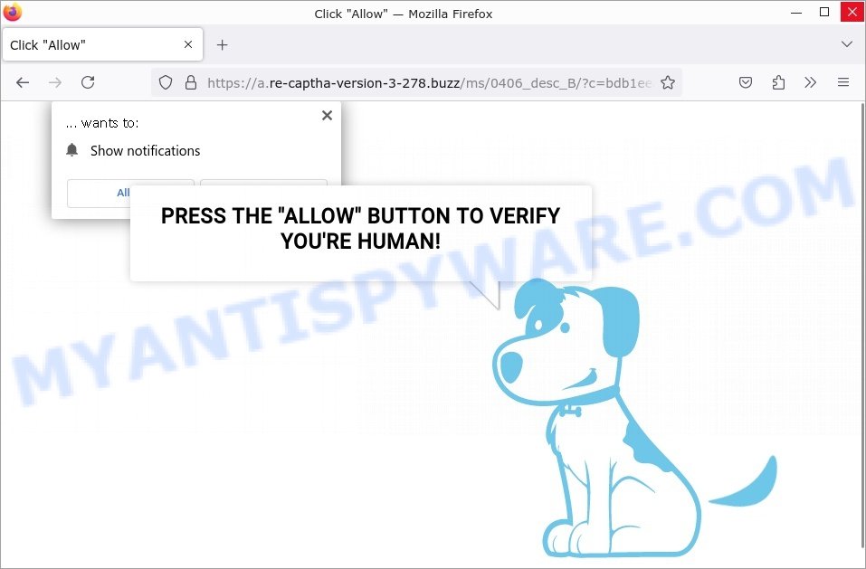Re-captha-version-3-278.buzz virus Click Allow scam