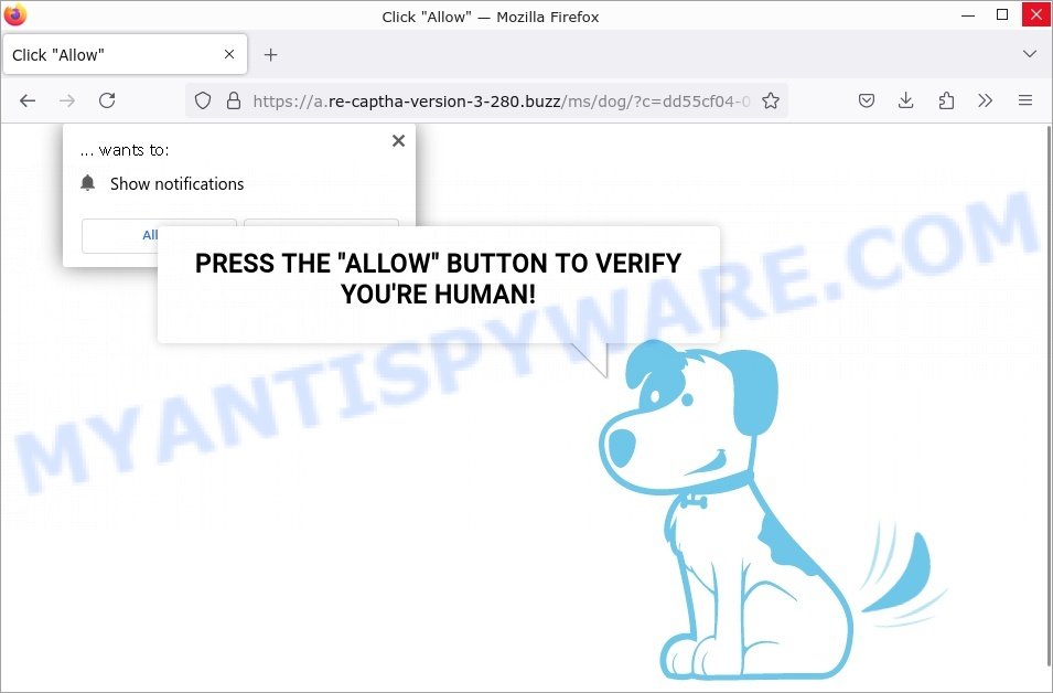 Re-captha-version-3-280.buzz virus Click Allow scam