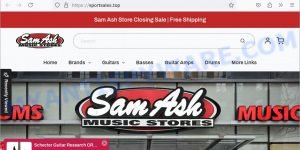 Sportsales.top fake Sam Ash music store scam