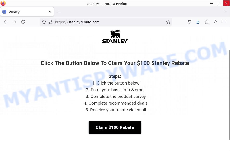 Stanleyrebate.com 100 STANLEY REBATE Scam