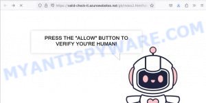 Valid-check-tl.azurewebsites.net virus Click Allow scam