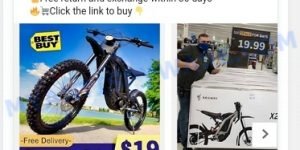 Zrujot.com fake SEGWAY Dirt eBike sale scam ads