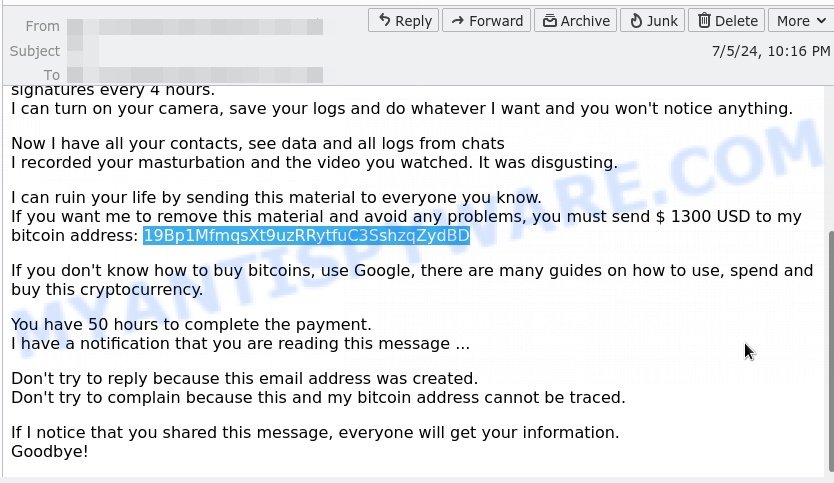 19Bp1MfmqsXt9uzRRytfuC3SshzqZydBD Bitcoin Email Scam