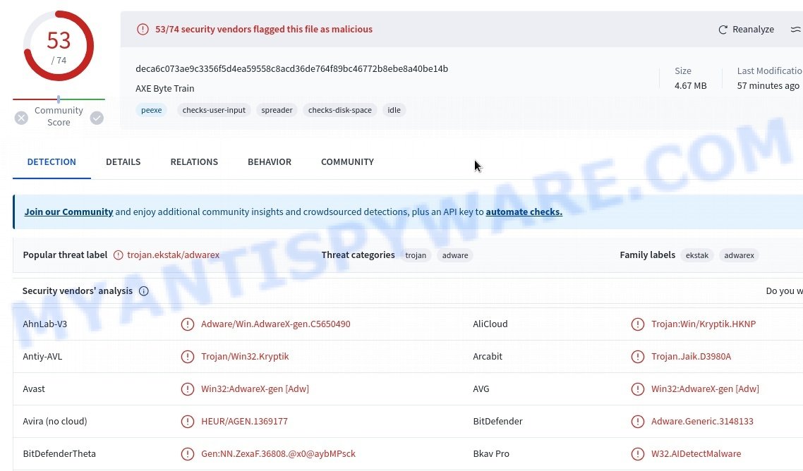 AXE Byte Train malware