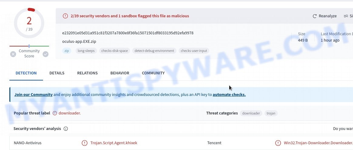 AdsExhaust adware - trojan downloader