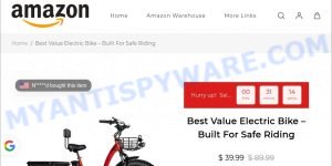 Amazonoverstocks.com fake Amazon Electric Bike sale scam