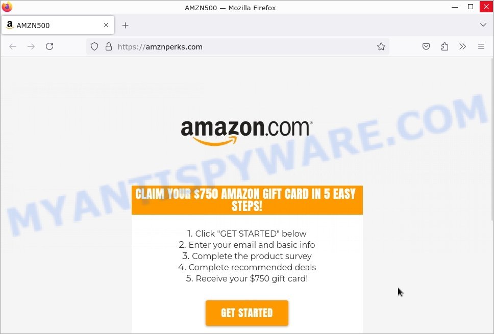 Amznperks.com AMZN500 scam