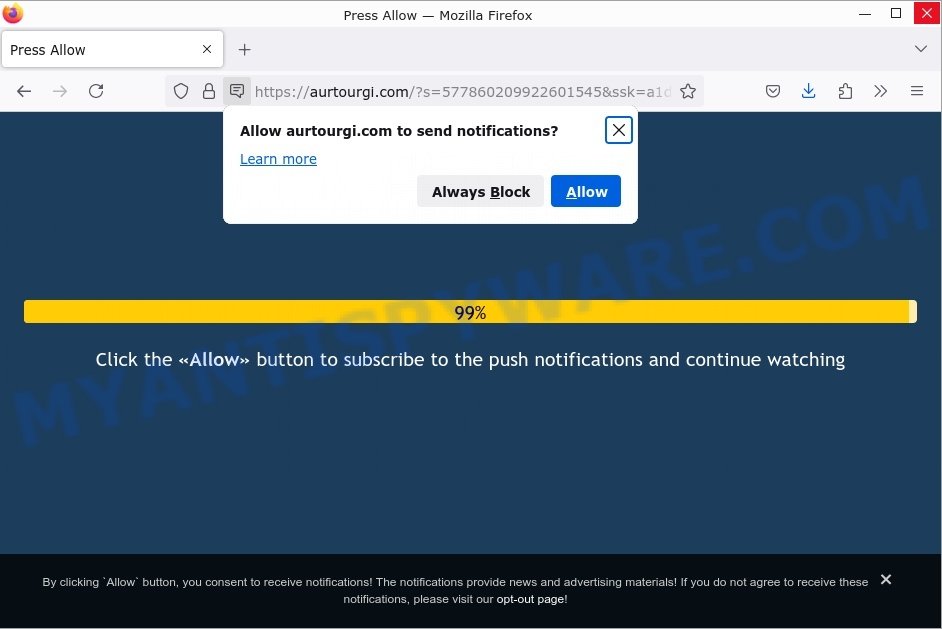 How to remove Aurtourgi.com pop-up ads