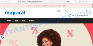 Babyclothesale.shop fake Mayoral scam