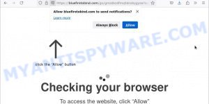 Bluefiretobind.com Checking your browser scam