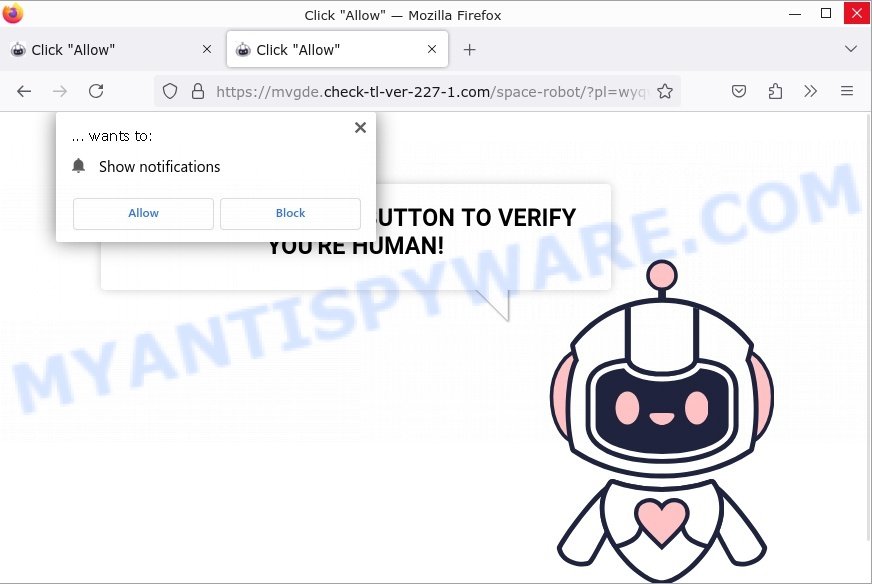 Check-tl-ver-227-1.com virus Click Allow scam