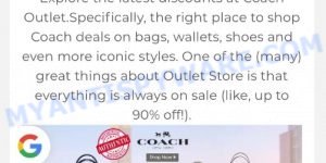 Coachoutletonline.shop fake COACH scam