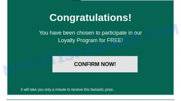 Congratulations Loyalty Program email scam