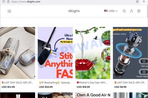 Dkighs.com fake Amazon Perfumes Fragrances scam