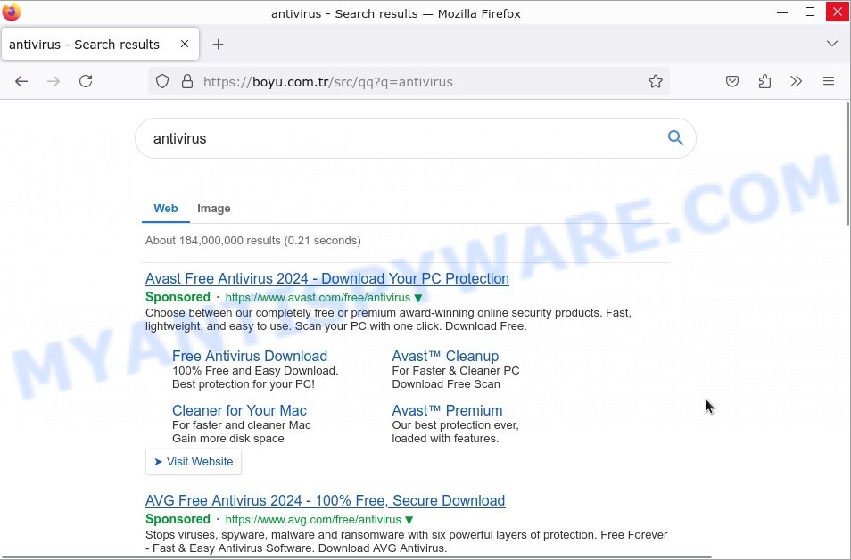 EVERSEARCH redirect virus Search results