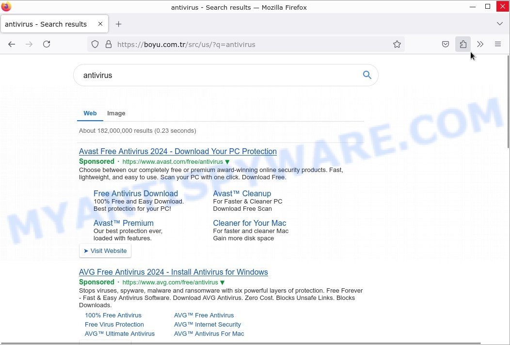 ISEEK hijacker Search results