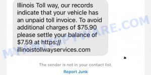 IllinoisTollwayServices.com Text Scam