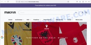 Macronssale.shop fake Macron Sports Official Site scam