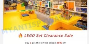 Octavi.live fake LEGO Clearance Sale scam