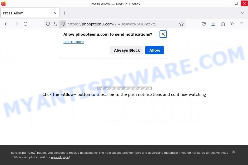 Phoopteenu.com Press Allow scam