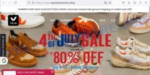 Sportstoreonline.shop fake VEJA Official site scam