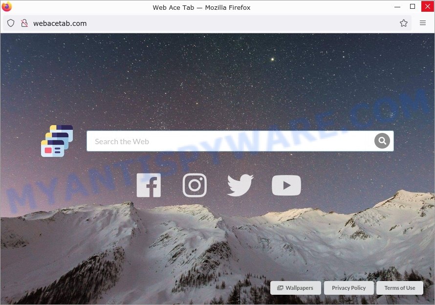 Webacetab.com Web Ace Tab hijacker
