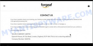 Forgeaf.com Amazon scam contacts