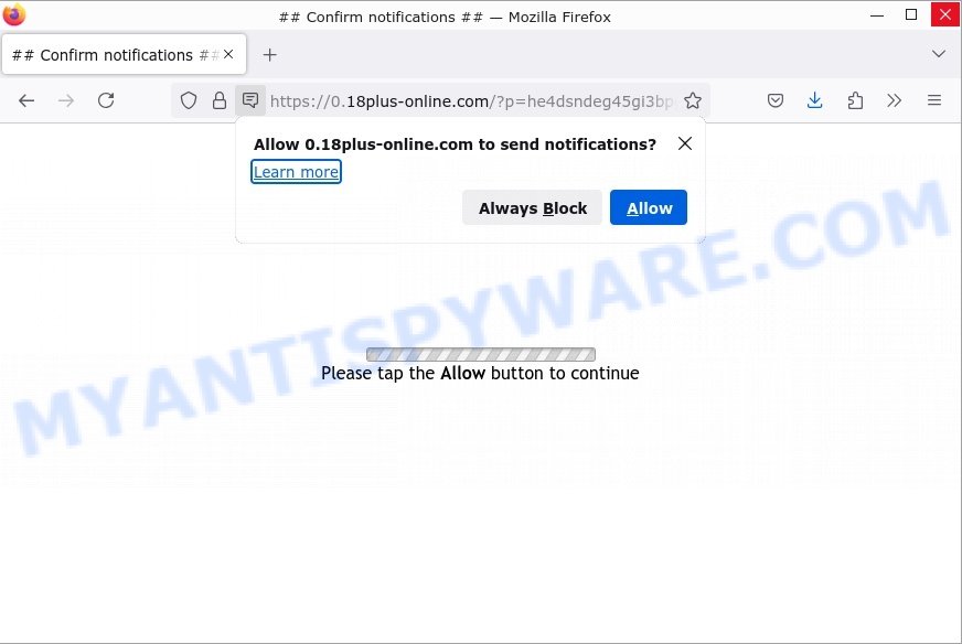 18plus-online.com Confirm notifications scam