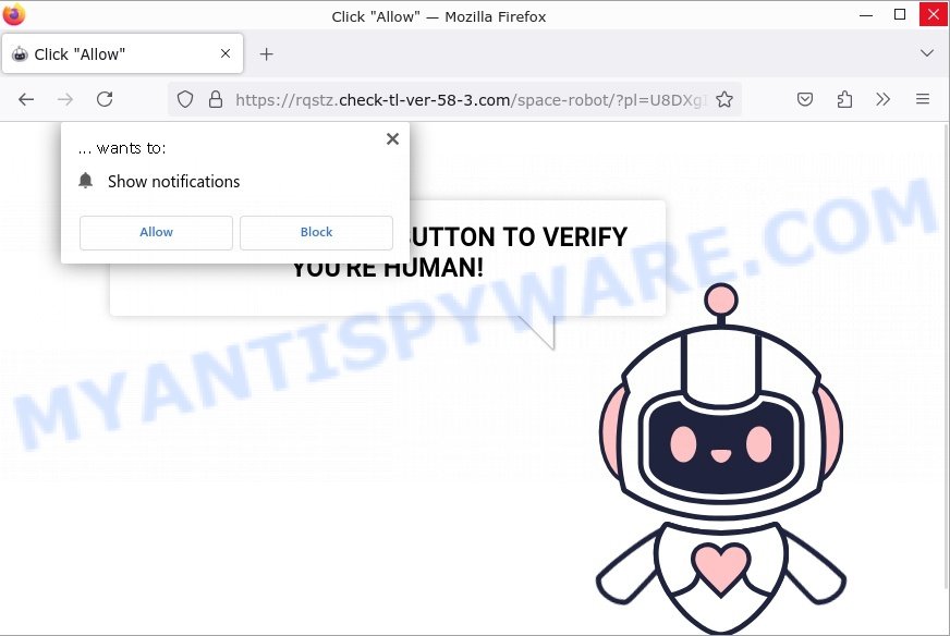 Check-tl-ver-58-3.com virus Click Allow scam