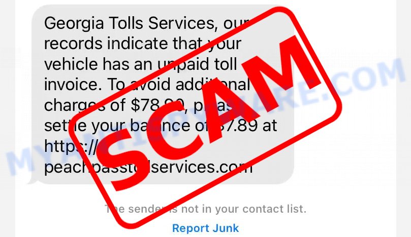 Georgia Tolls Services Text Scam