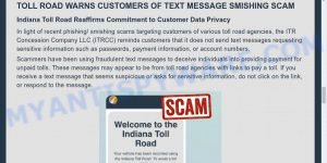 Indiana Toll Road scam alert