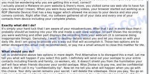 Malware On Porn Website Email Scam