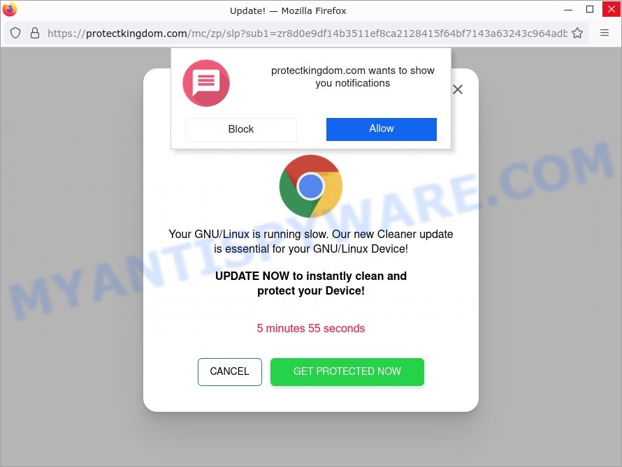 How to remove Protectkingdom.com pop-up ads