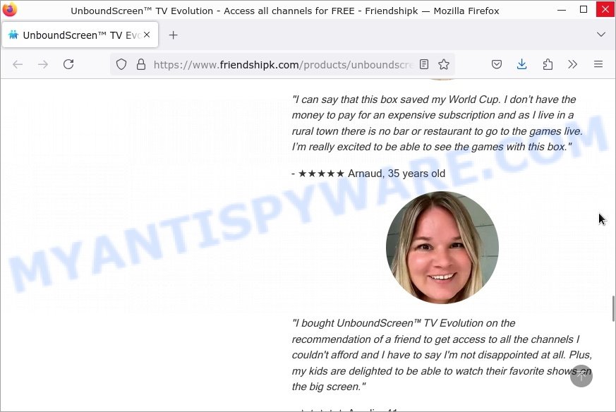 UnboundScreen TV Evolution box scam fake reviews