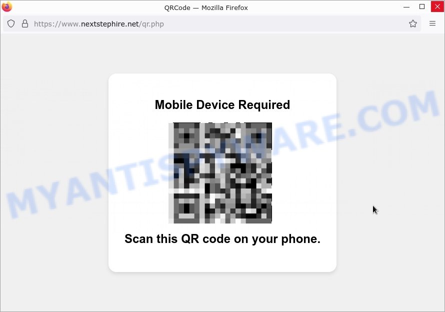 Nextstephire.net QRCode scam